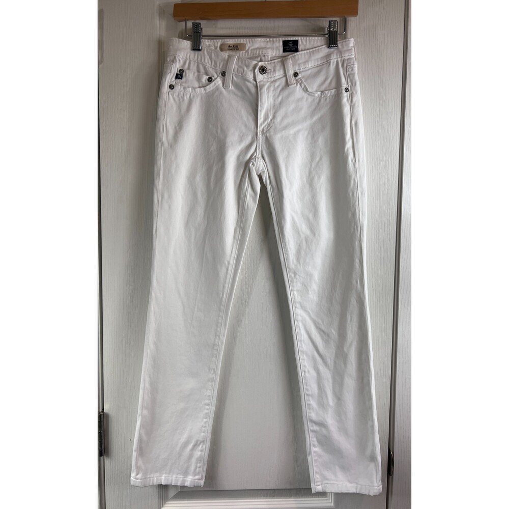 AG Adriano Goldschmied Women's The Stilt Cigarette Leg Jeans White Size 26 R